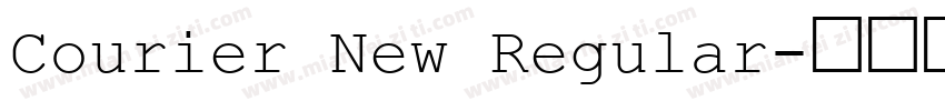 Courier New Regular字体转换